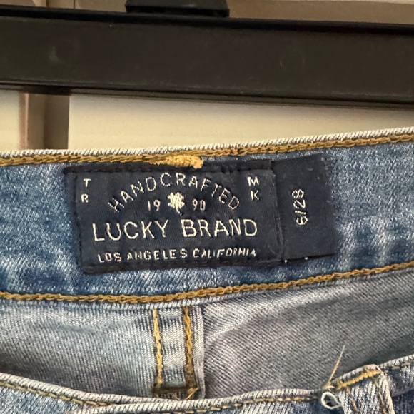Lucky Brand Blue Straight Leg Jeans Distressed Casual - Picture 2 of 4